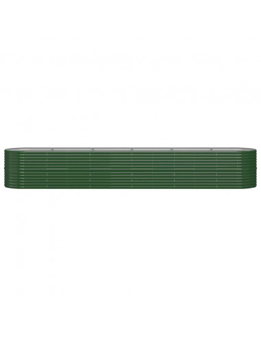 Letto Giardino Acciaio Verniciato a Polvere 440x80x68 cm Verde