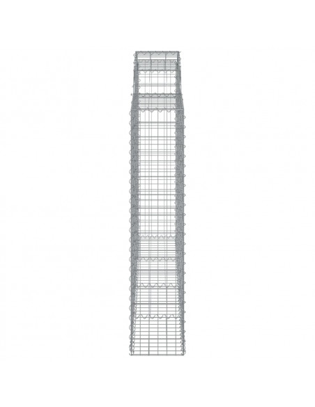 Cesti Gabbioni ad Arco 30 pz 200x30x140/160 cm Ferro Zincato
