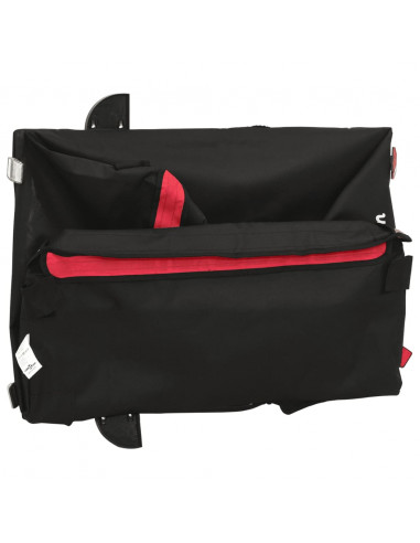 Rimorchio da Bici Nero e Rosso 45 kg in Ferro