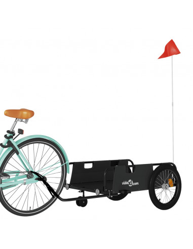 Rimorchio da Bici Nero Oxford e Ferro