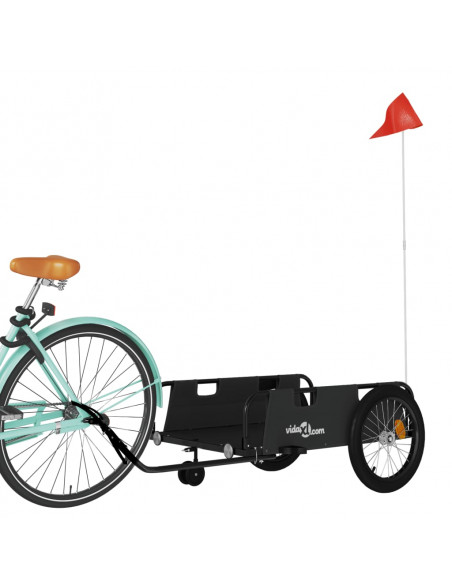 Rimorchio da Bici Nero Oxford e Ferro