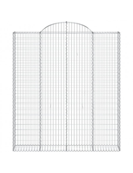 Cesti Gabbioni ad Arco 11 pz 200x30x220/240 cm Ferro Zincato
