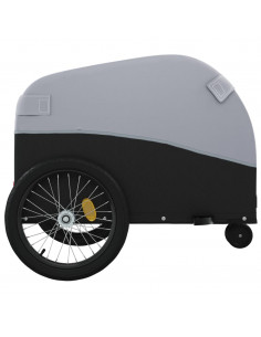 Rimorchio da Bici Nero e Grigio 30 kg in Ferro 2