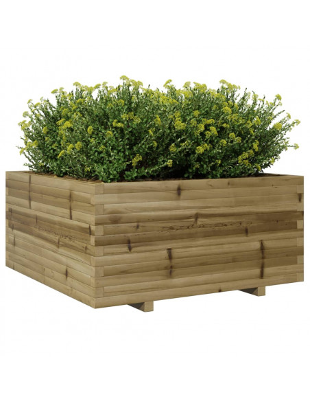Fioriera da Giardino 100x100x49,5cm in Legno di Pino Impregnato
