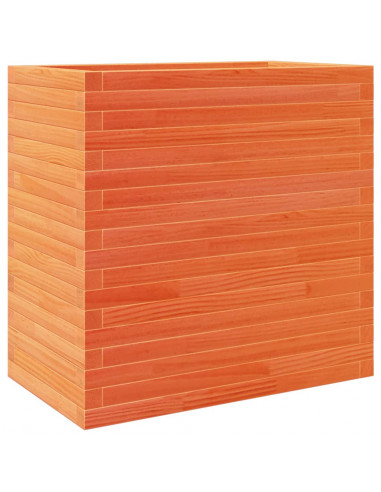 Fioriera Giardino Marrone Cera 70x40x68,5cm Legno Massello Pino