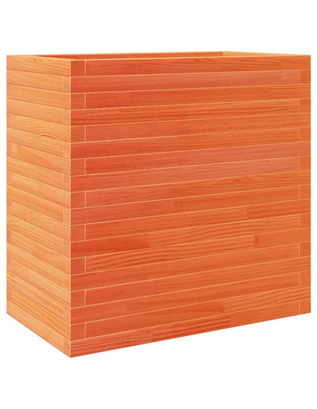 Fioriera Giardino Marrone Cera 70x40x68,5cm Legno Massello Pino
