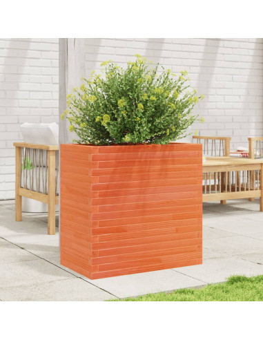 Fioriera Giardino Marrone Cera 70x40x68,5cm Legno Massello Pino