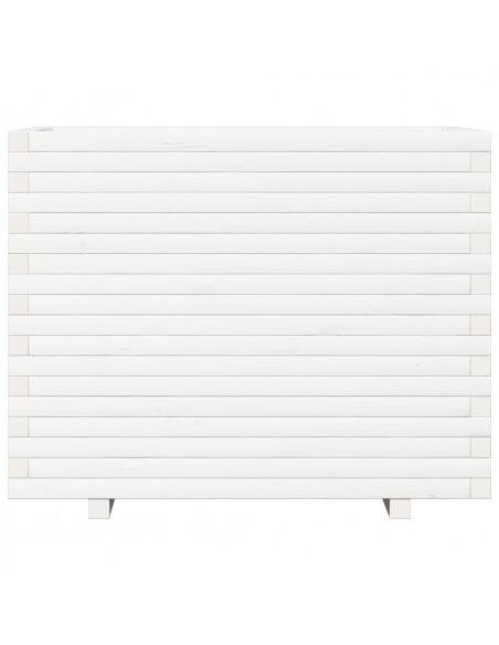 Fioriera da Giardino Bianca 90x60x72,5cm Legno Massello di Pino