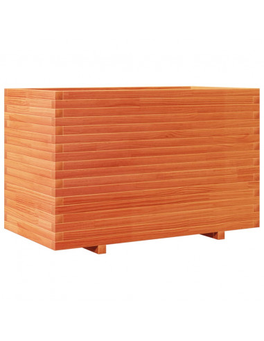 Fioriera Giardino Marrone Cera 110x60x72 cm Legno Massello Pino