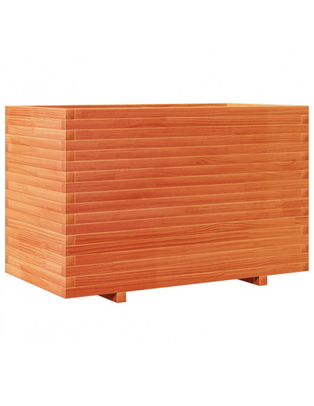 Fioriera Giardino Marrone Cera 110x60x72 cm Legno Massello Pino