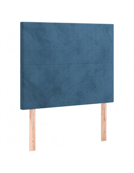 Testiere 2 pz Blu Scuro 100x5x78/88 cm in Velluto