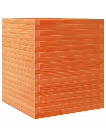 Fioriera Giardino Marrone Cera 60x60x68,5cm Legno Massello Pino