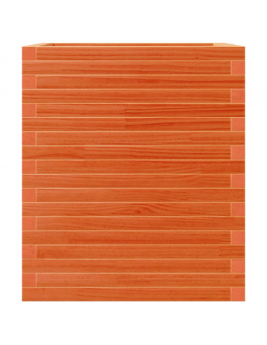 Fioriera Giardino Marrone Cera 60x60x68,5cm Legno Massello Pino