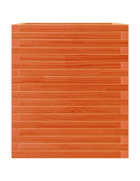 Fioriera Giardino Marrone Cera 60x60x68,5cm Legno Massello Pino