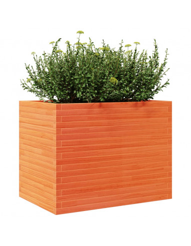 Fioriera Giardino Marrone Cera 90x60x68,5cm Legno Massello Pino