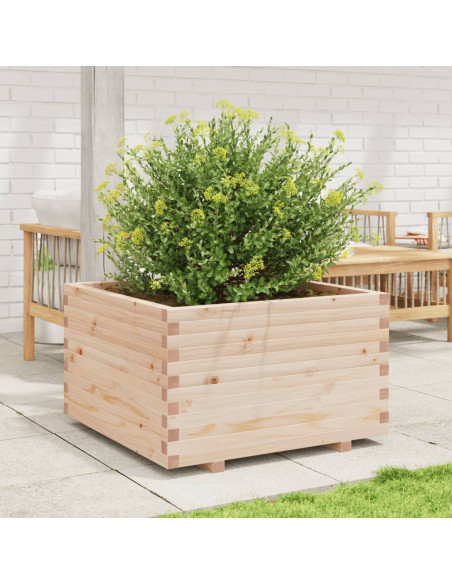 Fioriera da Giardino 80x80x49,5 cm in Legno Massello di Pino