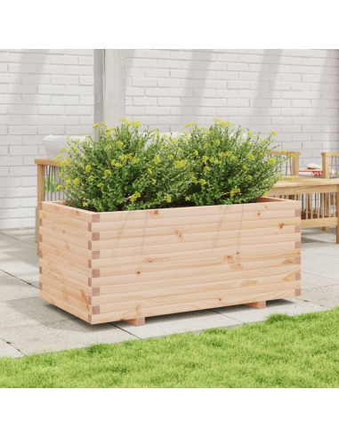 Fioriera da Giardino 110x60x49,5 cm in Legno Massello di Pino