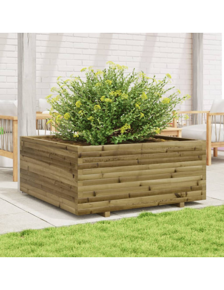 Fioriera da Giardino 110x110x49,5 cm Legno di Pino Impregnato