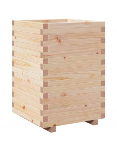 Fioriera da Giardino 50x50x72,5 cm in Legno Massello di Pino 2