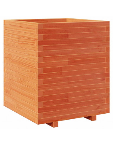 Fioriera Giardino Marrone Cera 60x60x72,5cm Legno Massello Pino