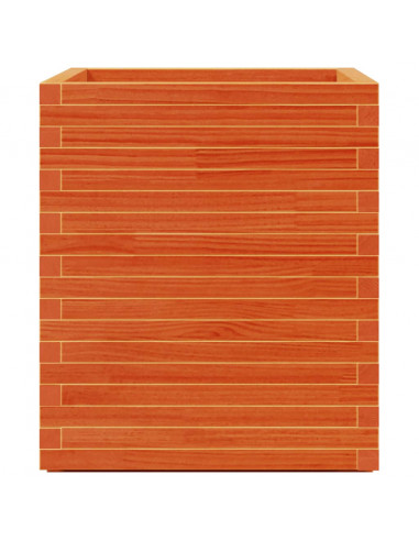 Fioriera Giardino Marrone Cera 60x60x72,5cm Legno Massello Pino