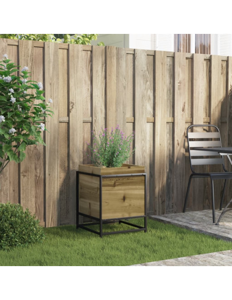 Fioriera da Giardino 40x40x50 cm in Legno di Pino Impregnato