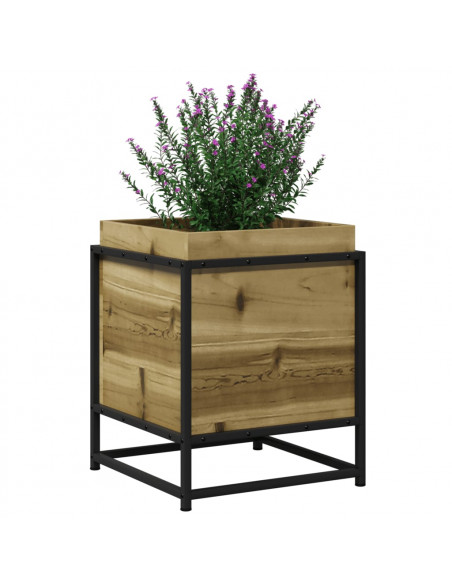 Fioriera da Giardino 40x40x50 cm in Legno di Pino Impregnato