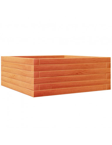 Fioriera Giardino Marrone Cera 60x60x23 cm Legno Massello Pino