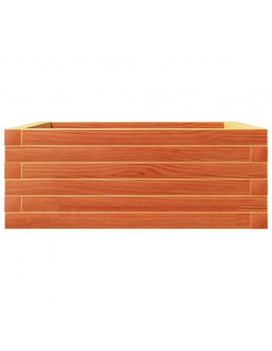 Fioriera Giardino Marrone Cera 60x60x23 cm Legno Massello Pino