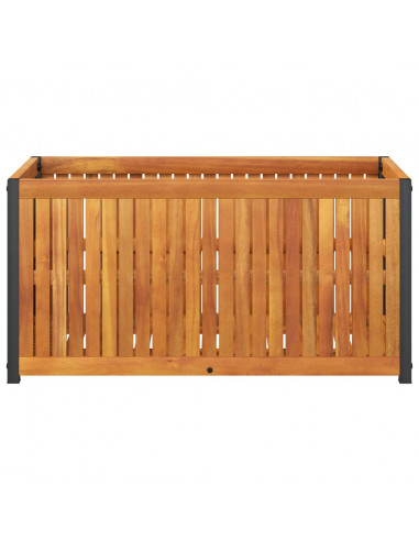 Fioriera da Giardino 85x45x44 cm in Legno Acacia e Acciaio