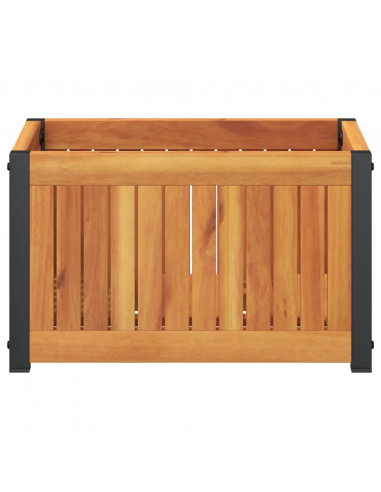 Fioriera da Giardino 45x30x27,5 cm in Legno Massello di Acacia