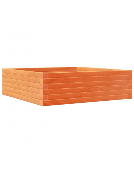 Fioriera Giardino Marrone Cera 80x80x23 cm Legno Massello Pino