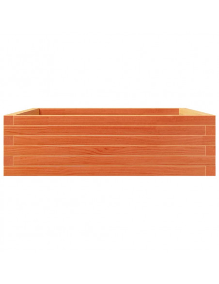Fioriera Giardino Marrone Cera 80x80x23 cm Legno Massello Pino