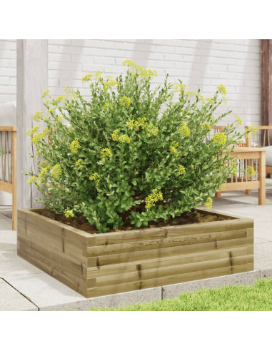 Fioriera da Giardino 80x80x23 cm in Legno di Pino Impregnato