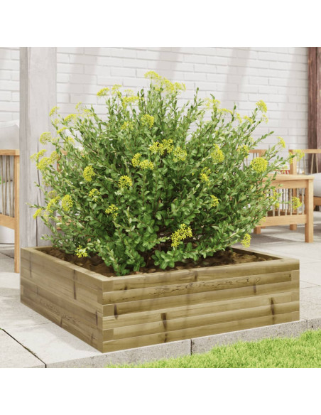Fioriera da Giardino 80x80x23 cm in Legno di Pino Impregnato