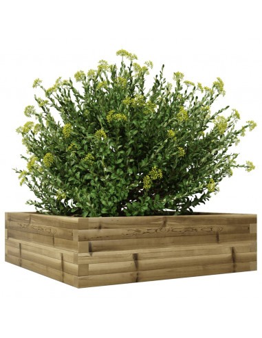 Fioriera da Giardino 80x80x23 cm in Legno di Pino Impregnato