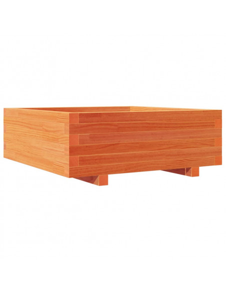 Fioriera Giardino Marrone Cera 70x70x26,5cm Legno Massello Pino