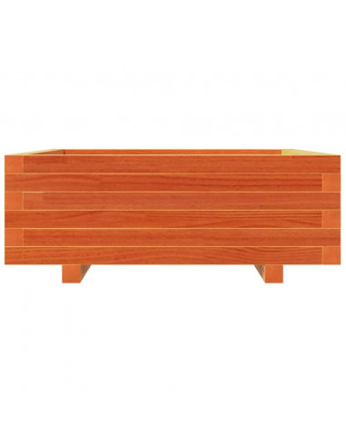 Fioriera Giardino Marrone Cera 70x70x26,5cm Legno Massello Pino