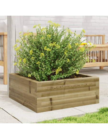 Fioriera da Giardino 60x60x23 cm in Legno di Pino Impregnato