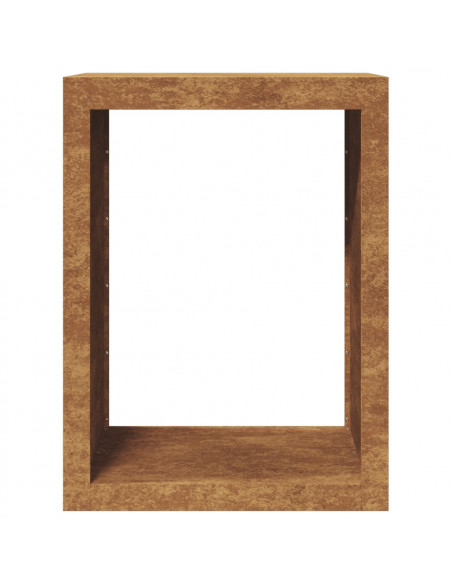 Rastrelliera per Legna 60x40x80 cm in Acciaio Corten