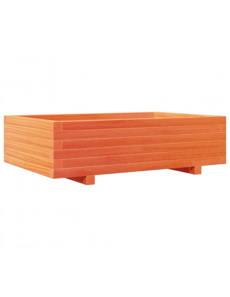 Fioriera Giardino Marrone Cera 90x60x26,5cm Legno Massello Pino