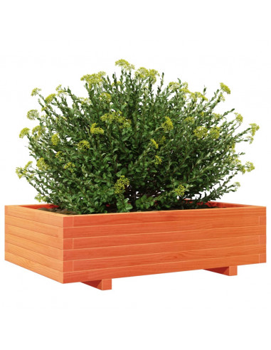 Fioriera Giardino Marrone Cera 90x60x26,5cm Legno Massello Pino