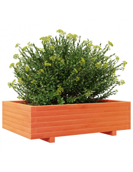 Fioriera Giardino Marrone Cera 90x60x26,5cm Legno Massello Pino