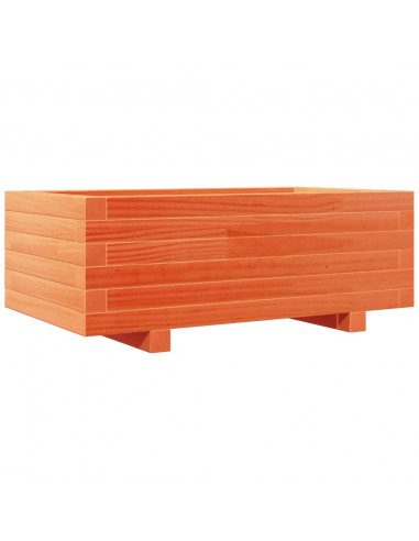 Fioriera Giardino Marrone Cera 70x40x26,5cm Legno Massello Pino