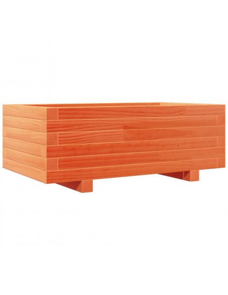 Fioriera Giardino Marrone Cera 70x40x26,5cm Legno Massello Pino