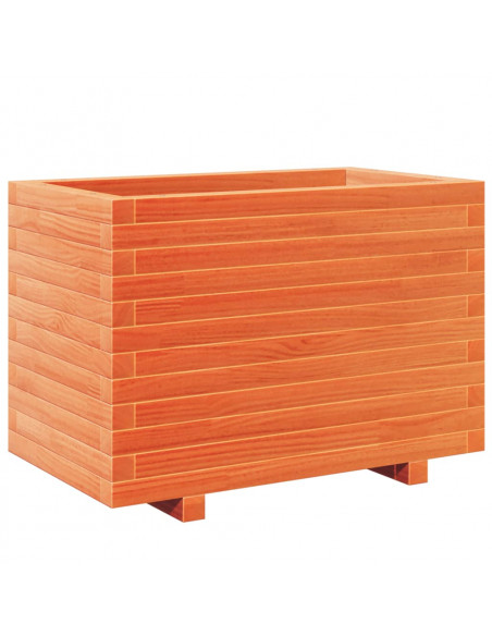 Fioriera Giardino Marrone Cera 70x40x49,5cm Legno Massello Pino