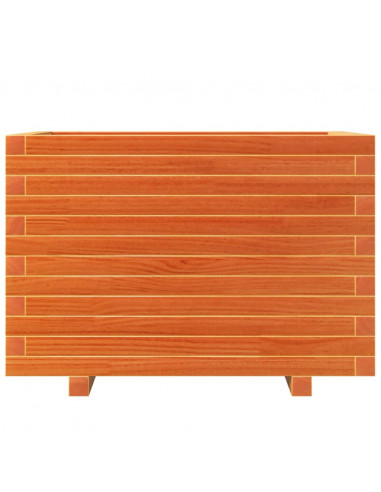 Fioriera Giardino Marrone Cera 70x40x49,5cm Legno Massello Pino