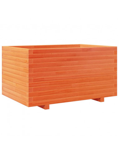 Fioriera Giardino Marrone Cera 90x60x49,5cm Legno Massello Pino