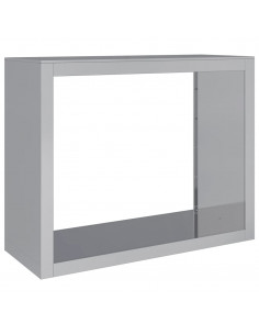 Rastrelliera per Legna da Ardere 100x40x80cm in Acciaio Zincato 2