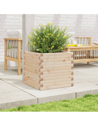 Fioriera da Giardino 50x50x46 cm in Legno Massello di Pino